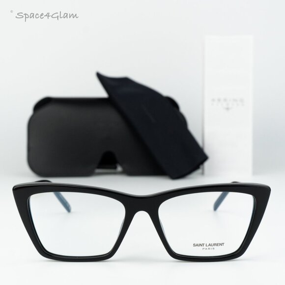 Saint Laurent Women Eyeglasses Black Cat Eye SL737 MICA THIN OPT 001 BRAND NEW - Picture 3 of 11